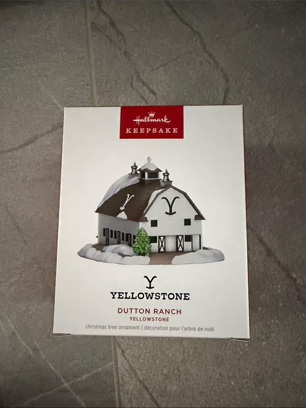Hallmark Keepsake Yellowstone Dutton Ranch Ornament - White, Brown, Green